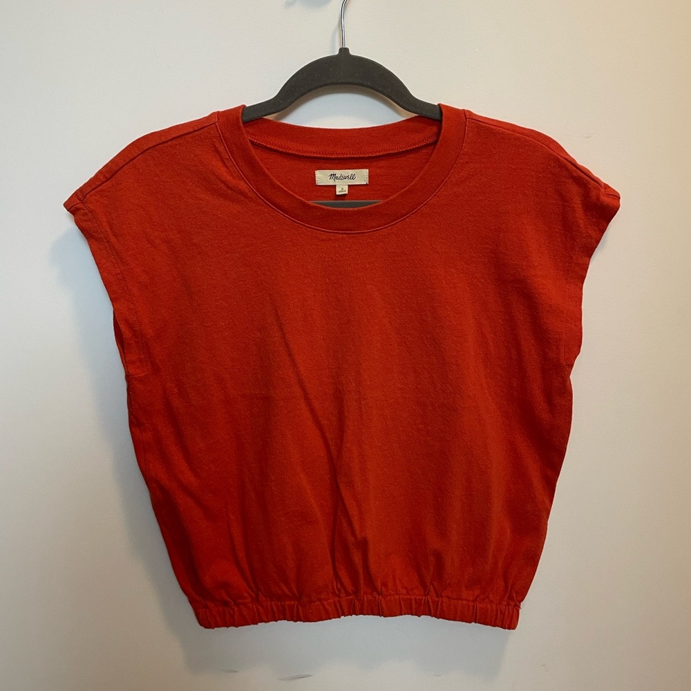 Madewell Banded Muscle Tee in Fresh Chili Size Small